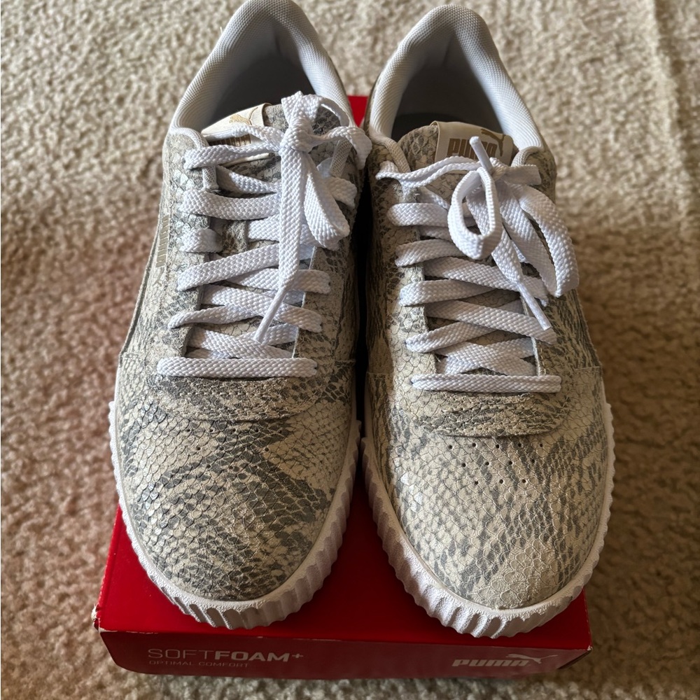 Puma Gray Snakeskin Sneakers